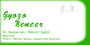 gyozo mencer business card